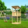 KARIBU Anna Turm, Naturbelassen, Nordische Fichte, 415x264x270cm, Mit Gerüst Und Doppelschaukel -Dopple Geschaft 30406 3 01.jpg