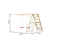 KARIBU Anna Turm, Naturbelassen, Nordische Fichte, 415x264x270cm, Mit Gerüst Und Doppelschaukel -Dopple Geschaft 30406 3 06.jpg