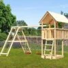 KARIBU Danny Turm, Naturbelassen, Fichte, 415x264x291cm, Mit Gerüst Und Doppelschaukel