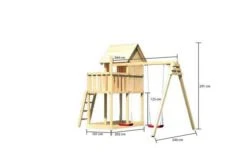 KARIBU Frieda Stelzenhaus, Naturbelassen, Nordische Fichte, 347x264x291cm, Mit Doppelschaukel -Dopple Geschaft 30413 2 05.jpg