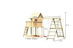 KARIBU Frieda Stelzenhaus, Naturbelassen, Nordische Fichte, 415x264x291cm, Mit Gerüst Und Doppelschaukel -Dopple Geschaft 30413 3 05.jpg