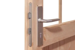 KARIBU Gartenhaus Kastorf 7, Naturbelassen, Fichtenholz 28mm, 702 X 244 X 222 Cm, Flachdach, Anbau 3,2m Mit Rückwand -Dopple Geschaft 30468 3 03.jpg