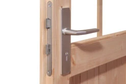 KARIBU Gartenhaus Kastorf 7, Terragrau, Fichtenholz 28mm, 702 X 244 X 222 Cm, Flachdach, Anbau 3,2m Mit Rückwand -Dopple Geschaft 30468 4 03.jpg