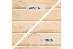 KARIBU Gartenhaus Kastorf6 , Naturbelassen, Fichtenholz 28mm, 612 X 274 X 222 Cm, Flachdach, Anbau 3,2m Mit Rück- Und Seitenwand -Dopple Geschaft 30469 1 04.jpg