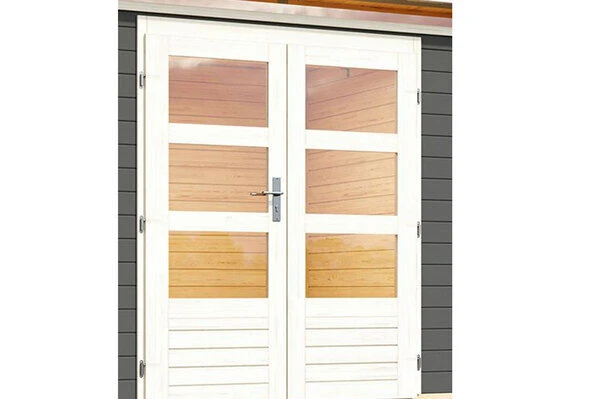 KARIBU Gartenhaus Kastorf6 , Terragrau, Fichtenholz 28mm, 612 X 274 X 222 Cm, Flachdach, Anbau 3,2m Mit Rück- Und Seitenwand 4 KARIBU Gartenhaus Kastorf6 , Terragrau, Fichtenholz 28mm, 612 X 274 X 222 Cm, Flachdach, Anbau 3,2m Mit Rück- Und Seitenwand – Bild 2