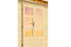 KARIBU Gartenhaus Kastorf7 , Naturbelassen, Fichtenholz 28mm, 702 X 244 X 222 Cm, Flachdach, Anbau 3,2m Mit Rück- Und Seitenwand 12 KARIBU Gartenhaus Kastorf7 , Naturbelassen, Fichtenholz 28mm, 702 X 244 X 222 Cm, Flachdach, Anbau 3,2m Mit Rück- Und Seitenwand -Dopple Geschaft 30469 3 02.jpg