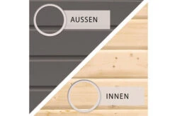 KARIBU Gartenhaus Kastorf 7, Terragrau, Fichtenholz 28mm, 702 X 244 X 222 Cm, Flachdach, Anbau 3,2m Mit Rück- Und Seitenwand -Dopple Geschaft 30469 4 04.jpg