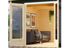 KARIBU Gartenhaus Radeburg 1, Terragrau, Fichtenholz 40mm, 664 X 309 X 229,5 Cm, Pultdach, Anbau 3,3m 13 KARIBU Gartenhaus Radeburg 1, Terragrau, Fichtenholz 40mm, 664 X 309 X 229,5 Cm, Pultdach, Anbau 3,3m -Dopple Geschaft 30474 2 02.jpg