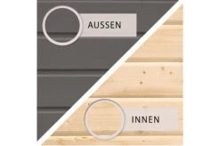 KARIBU Gartenhaus Radeburg 1, Terragrau, Fichtenholz 40mm, 664 X 309 X 229,5 Cm, Pultdach, Anbau 3,3m Mit Rückwand -Dopple Geschaft 30475 2 04.jpg