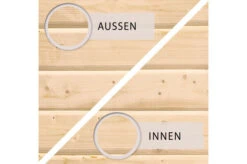 KARIBU Gartenhaus Radeburg 2, Naturbelassen, Fichtenholz 40mm, 724 X 309 X 229,5 Cm, Pultdach, Anbau 3,3m -Dopple Geschaft 30477 1 06.jpg