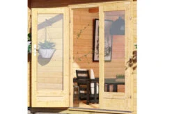 KARIBU Gartenhaus Radeburg 3, Naturbelassen, Fichtenholz 40mm, 724 X 369 X 229,5 Cm, Pultdach, Anbau 3,3m -Dopple Geschaft 30479 1 03.jpg