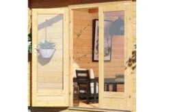 KARIBU Terrassenhaus Radeburg 5, Naturbelassen, Fichtenholz 38mm, 560 X 368 X 254 Cm, Flachdach 16 KARIBU Terrassenhaus Radeburg 5, Naturbelassen, Fichtenholz 38mm, 560 X 368 X 254 Cm, Flachdach -Dopple Geschaft 30482 1 03.jpg