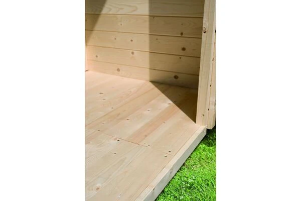 KARIBU Terrassenhaus Radeburg 5, Terragrau, Fichtenholz 38mm, 560 X 368 X 254 Cm, Flachdach 10 KARIBU Terrassenhaus Radeburg 5, Terragrau, Fichtenholz 38mm, 560 X 368 X 254 Cm, Flachdach – Bild 8