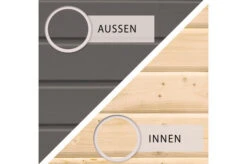 KARIBU Gartenhaus Askola 5, Terragrau, Fichtenholz 19mm, 554 X 246 X 211 Cm, Flachdach, Anbau 2,4m -Dopple Geschaft 30536 2 04.jpg