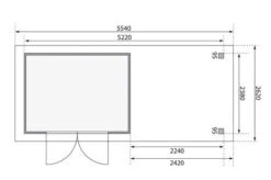 KARIBU Gartenhaus Askola 5, Naturbelassen, Fichtenholz 19mm, 554 X 246 X 211 Cm, Flachdach, Anbau 2,4m Mit Rückwand 17 KARIBU Gartenhaus Askola 5, Naturbelassen, Fichtenholz 19mm, 554 X 246 X 211 Cm, Flachdach, Anbau 2,4m Mit Rückwand -Dopple Geschaft 30537 9 06.jpg