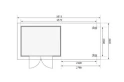 KARIBU Gartenhaus Askola 5, Terragrau, Fichtenholz 19mm, 591,5 X 246 X 211 Cm, Flachdach, Seitlicher Anbau 2,8m Mit Rückwand -Dopple Geschaft 30540 10 06.jpg
