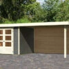 KARIBU Gartenhaus Askola 3, Terragrau, Fichtenholz 19mm, 528,5 X 217 X 211 Cm, Flachdach, Seitlicher Anbau 2,8m Mit Rückwand -Dopple Geschaft 30540 4 01.jpg