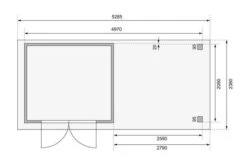 KARIBU Gartenhaus Askola 3, Terragrau, Fichtenholz 19mm, 528,5 X 217 X 211 Cm, Flachdach, Seitlicher Anbau 2,8m Mit Rückwand 17 KARIBU Gartenhaus Askola 3, Terragrau, Fichtenholz 19mm, 528,5 X 217 X 211 Cm, Flachdach, Seitlicher Anbau 2,8m Mit Rückwand -Dopple Geschaft 30540 4 06.jpg