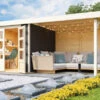 KARIBU Gartenhaus Askola 3,5, Terragrau, Fichtenholz 19mm, 528,5 X 246 X 211 Cm, Flachdach, Seitlicher Anbau 2,8m Mit Rückwand -Dopple Geschaft 30540 6 01.jpg