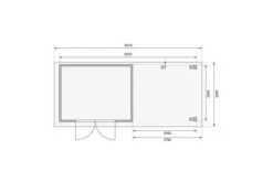 KARIBU Gartenhaus Askola 4, Terragrau, Fichtenholz 19mm, 591,5 X 217 X 211 Cm, Flachdach, Seitlicher Anbau 2,8m Mit Rückwand -Dopple Geschaft 30540 8 06.jpg