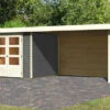 KARIBU Gartenhaus Askola3,5 , Terragrau, Fichtenholz 19mm, 528,5 X 246 X 211 Cm, Flachdach, Seitlicher Anbau 2,8m Mit Rück- Und Seitenwand 1 KARIBU Gartenhaus Askola3,5 , Terragrau, Fichtenholz 19mm, 528,5 X 246 X 211 Cm, Flachdach, Seitlicher Anbau 2,8m Mit Rück- Und Seitenwand -Dopple Geschaft 30541 1 01.jpg