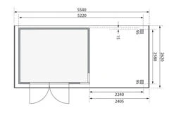 KARIBU Gartenhaus Kerko 5, Naturbelassen, Fichtenholz 19mm, 554 X 246 X 210 Cm, Flachdach, Anbau 2,4m 17 KARIBU Gartenhaus Kerko 5, Naturbelassen, Fichtenholz 19mm, 554 X 246 X 210 Cm, Flachdach, Anbau 2,4m -Dopple Geschaft 30543 1 06.jpg