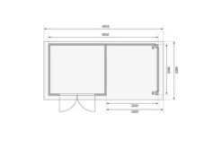 KARIBU Gartenhaus Kerko 3, Terragrau, Fichtenholz 19mm, 508 X 217 X 211 Cm, Flachdach, Anbau 2,4m Mit Rückwand -Dopple Geschaft 30544 2 06.jpg