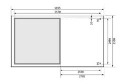 KARIBU Gartenhaus Kerko 6, Terragrau, Fichtenholz 19mm, 334 X 306 X 216 Cm, Flachdach, Anbau 2,8m -Dopple Geschaft 30546 4 06.jpg