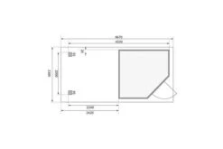KARIBU Gartenhaus Schwandorf 3 , Terragrau, Fichtenholz 19mm, 467 X 217 X 218 Cm, Flachdach, Anbau 2,4m Mit Rückwand -Dopple Geschaft 30549 2 06.jpg