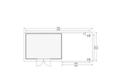 KARIBU Gartenhaus Kandern 7, Terragrau, Fichtenholz 28mm, 702 X 244 X 222 Cm, Pultdach, Anbau 3,2m -Dopple Geschaft 30558 2 06.jpg