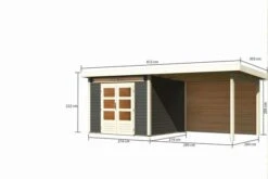KARIBU Gartenhaus Kandern6 , Terragrau, Fichtenholz 28mm, 612 X 274 X 222 Cm, Pultdach, Anbau 3,2m Mit Rückwand 16 KARIBU Gartenhaus Kandern6 , Terragrau, Fichtenholz 28mm, 612 X 274 X 222 Cm, Pultdach, Anbau 3,2m Mit Rückwand -Dopple Geschaft 30559 2 05.jpg