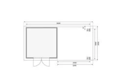 KARIBU Gartenhaus Kandern6 , Terragrau, Fichtenholz 28mm, 612 X 274 X 222 Cm, Pultdach, Anbau 3,2m Mit Rück- Und Seitenwand -Dopple Geschaft 30560 1 06.jpg
