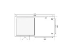 KARIBU Gartenhaus Northeim 3, Naturbelassen, Fichtenholz 40mm, 664 X 309 X 229 Cm, Pultdach, Anbau 3m Mit Rückwand -Dopple Geschaft 30561 1 06.jpg