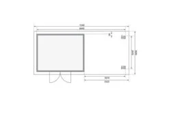 KARIBU Gartenhaus Northeim 4, Naturbelassen, Fichtenholz 40mm, 724 X 309 X 229 Cm, Pultdach, Anbau 3m Mit Rückwand -Dopple Geschaft 30561 3 07.jpg