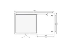 KARIBU Gartenhaus Northeim 5, Terragrau, Fichtenholz 40mm, 724 X 369 X 229 Cm, Pultdach, Anbau 3m Mit Rückwand -Dopple Geschaft 30561 6 06.jpg