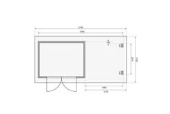 KARIBU Gartenhaus Bastrup3 , Naturbelassen, Fichtenholz 28mm, 514,5 X 237 X 220 Cm, Pultdach, Anbau 2m Mit Rückwand -Dopple Geschaft 30563 2 06.jpg