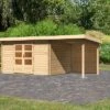 KARIBU Gartenhaus Bastrup7 , Naturbelassen, Fichtenholz 28mm, 574,5 X 297 X 222 Cm, Pultdach, Anbau 2m Mit Rückwand -Dopple Geschaft 30563 5 01.jpg