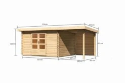 KARIBU Gartenhaus Bastrup7 , Naturbelassen, Fichtenholz 28mm, 574,5 X 297 X 222 Cm, Pultdach, Anbau 2m Mit Rückwand 16 KARIBU Gartenhaus Bastrup7 , Naturbelassen, Fichtenholz 28mm, 574,5 X 297 X 222 Cm, Pultdach, Anbau 2m Mit Rückwand -Dopple Geschaft 30563 5 05.jpg