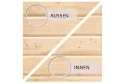 KARIBU Gartenhaus Bastrup8 , Naturbelassen, Fichtenholz 28mm, 604,5 X 297 X 222 Cm, Pultdach, Anbau 2m Mit Rückwand -Dopple Geschaft 30564 04.jpg