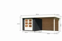 KARIBU Gartenhaus Bastrup2 , Anthrazit, Fichtenholz 28mm, 554 X 237 X 220 Cm, Pultdach, Anbau 3m Mit Rückwand 16 KARIBU Gartenhaus Bastrup2 , Anthrazit, Fichtenholz 28mm, 554 X 237 X 220 Cm, Pultdach, Anbau 3m Mit Rückwand -Dopple Geschaft 30566 2 05.jpg