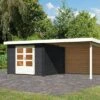 KARIBU Gartenhaus Bastrup5 , Anthrazit, Fichtenholz 28mm, 614 X 297 X 222 Cm, Pultdach, Anbau 3m Mit Rückwand -Dopple Geschaft 30566 8 01.jpg