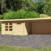 KARIBU Gartenhaus Bastrup 8, Naturbelassen, Fichtenholz 28mm, 804,5 X 297 X 222 Cm, Pultdach, Anbau 4m Mit Rückwand 2 KARIBU Gartenhaus Bastrup 8, Naturbelassen, Fichtenholz 28mm, 804,5 X 297 X 222 Cm, Pultdach, Anbau 4m Mit Rückwand -Dopple Geschaft 30569 01.jpg