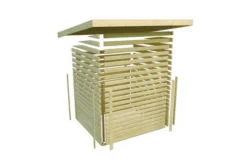 KARIBU Mittelwandhaus Schönbuch 2, Terragrau, Fichtenholz 38mm, 458 X 276 X 228 Cm, Flachdach -Dopple Geschaft 30573 09.jpg