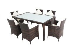 OUTFLEXX Esstisch, Braun-marmoriert, Polyrattan, 180x100cm, Weiße Innenliegendes Glasplatte -Dopple Geschaft 3 10635.jpg