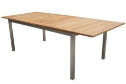 OUTFLEXX Set, Taupe, Edelstahl/Teak, Tisch 180/240 X 100 Cm, 6 Stapelstühle Gepolstert -Dopple Geschaft 3 14139.jpg