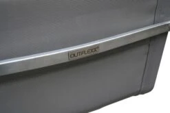 OUTFLEXX Sitzgruppe, Taupe, Edelstahl/Teak, Esstisch 200 X 90 Cm, 6 Stapelstühle Gepolstert -Dopple Geschaft 3 14204.jpg