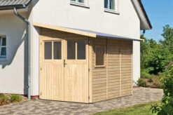 KARIBU Gartenhaus Wandlitz, Fichtenholz 19 Mm, Pultdach -Dopple Geschaft 3 17863 3.jpg