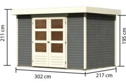 KARIBU Gartenhaus Askola 4, Fichtenholz 19 Mm, Pultdach -Dopple Geschaft 3 17993 7.jpg