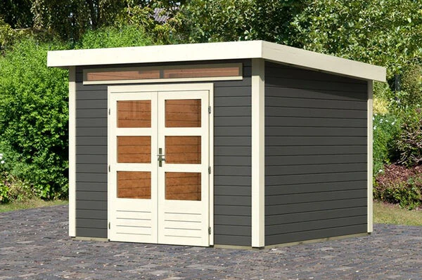 KARIBU Gartenhaus Kandern 6, Fichtenholz 28 Mm, Flachdach 5 KARIBU Gartenhaus Kandern 6, Fichtenholz 28 Mm, Flachdach – Bild 3