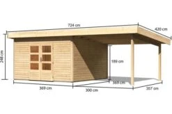 KARIBU Gartenhaus Northeim 5, Fichtenholz 38 Mm, Pultdach -Dopple Geschaft 3 18028 11.jpg